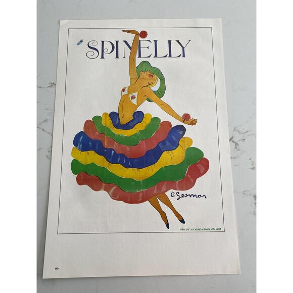 Folies Bergère, La Revue, Y Printemps, Morton, Spinelly, Music Hall Posters, - Picture 2 of 5